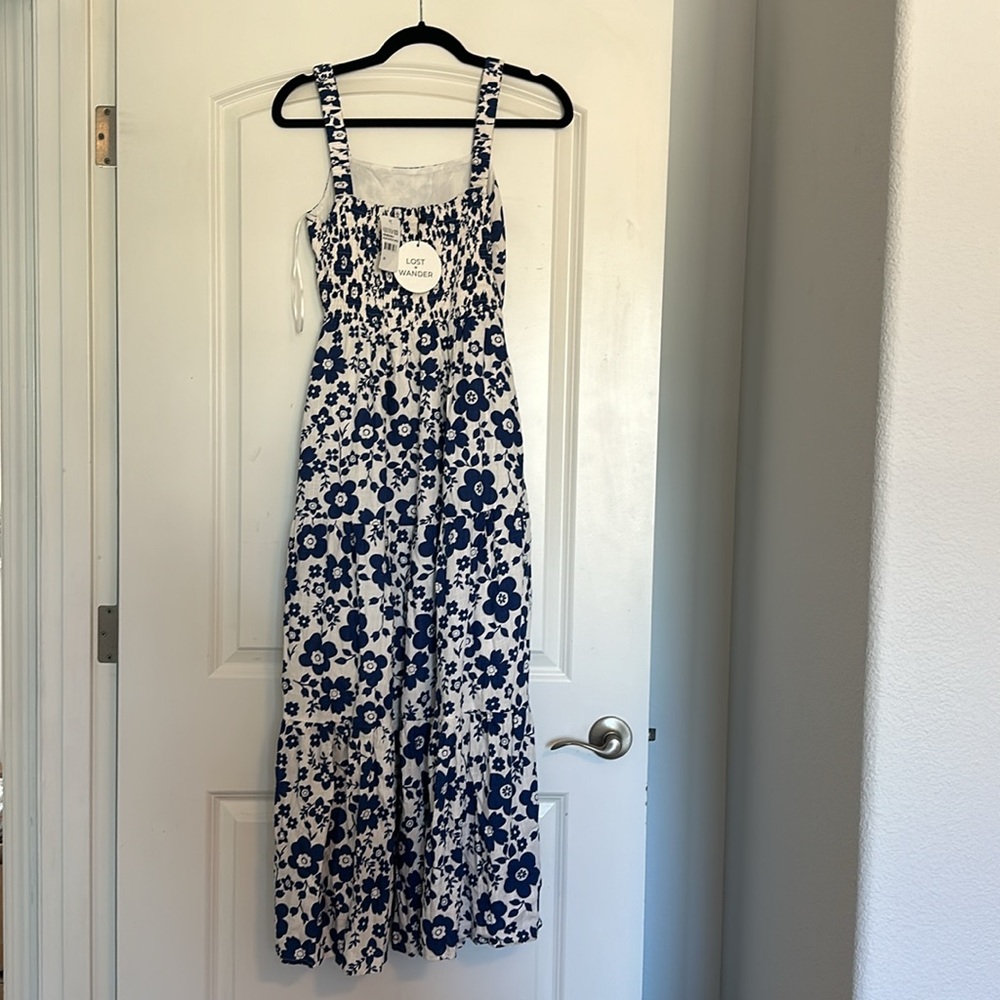 Lost and Wander Blue Floral Dress - XS - Picture 6 of 7